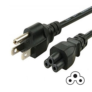 Power Cable, 3-Prong UL AC Male to Notebook (IEC C5, Mickey Mouse), 10 ft. Long | 55-779-10 Calrad Electronics