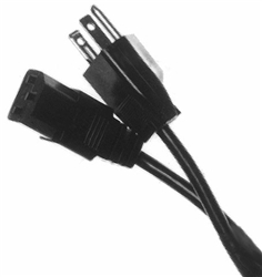 Calrad Electronics 55-782-1.5 1.5 Ft. UL 3 Prong AC Computer Cable 18 gauge