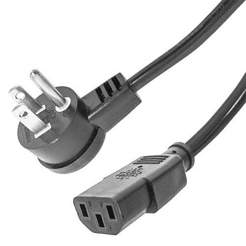 Calrad Electronics 55-782RT-1.5 1.5 Ft. UL 3 Prong Right Angle AC Computer Cable 18 gauge