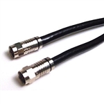 Calrad Electronics 55-791-PS-BK Coax Jumper Cable, RG-6 Perma-Seal Compression F Connectors - 6 ft. Black