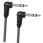 Calrad Electronics 55-853RR 3 Conductor Shielded Phone Plug 1/4" stereo - right angle plugs both ends 6 ft.