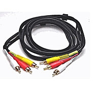 Calrad Electronics 55-862B-12 Video Dubbing Cable w/ Molded Gold RCA Male Plugs 12' Long
