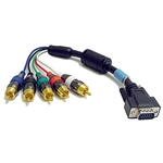 Calrad Electronics 55-866-RCA-20 HDTV Shielded Video/Computer Cable DB15HD to 5 RCA cable 20 ft. long