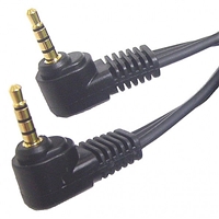 4 Conductor Audio Video Cable, Right Angle 3.5mm Male to Right Angle 3.5mm Male, 12 ft. Long | 55-869B-12 Calrad Electronics