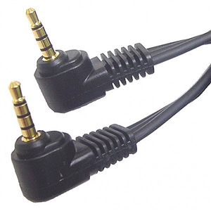Calrad Electronics 55-869B-3 4 Conductor Shielded Right Angle 3.5mm Audio-Video 3' Camera Cable