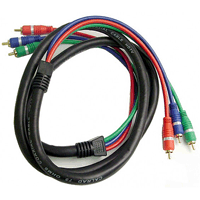 Calrad 55-871-25 25' RGB DBL. Shielded Component Video Cable with molded ends