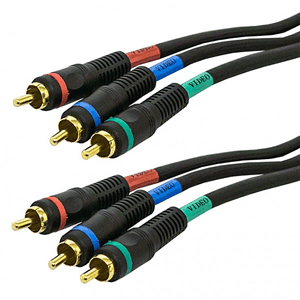 RGB Component Video Shielded Molded Cable, 6 ft. Long | 55-871-S-6 Calrad Electronics