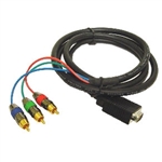 Calrad 55-873-RCA-50 15 Pin High Density HDTV Male to 3 RCA Plugs Cable 50 ft.