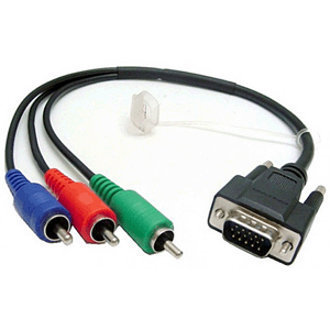 HD-DB15 Male to 3 RCA Males RGB Component Video Cable, 12 Ft. Long | 55-873S-RCA-12 Calrad Electronics