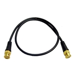 Calrad 55-878G-2 RG58 Coax Cable w/ <b>Gold</b> BNC Male Connectors Each End 2' Long