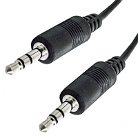 3.5mm Stereo Mini Jumper Audio Cable, Male to Male, 10 ft. Long | 55-897-10 Calrad Electronics