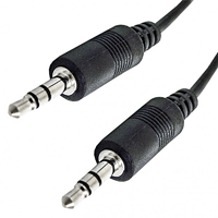 Calrad 55-897-12 Stereo Mini Cable w/ 3.5mm Plugs Each End 12' Long