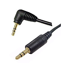 Calrad Electronics 55-897G-RT-6 Stereo Mini Cable w/ Inline 3.5mm Plug to 3.5mm Right Angle 6' Long