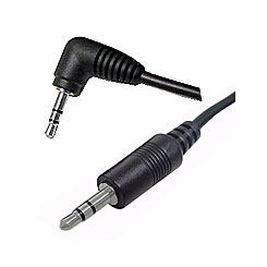 Calrad Electronics 55-897RT-6 Stereo Mini Cable w/ 3.5mm Right Angle Plug to 3.5mm Inline Plug 6' Long