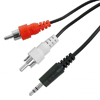 Calrad 55-899-6 Stereo Mini Y Adapter Cable - 3.5mm stereo plug to 2 molded RCA plugs 6' Long