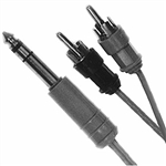 Calrad Electronics 55-902 Stereo Y Cable 1/4" Stereo Plug to Dual RCA Male Plugs 5' Long