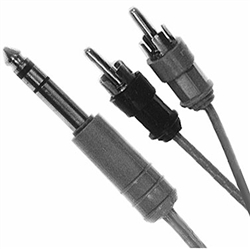 Calrad Electronics 55-902 Stereo Y Cable 1/4" Stereo Plug to Dual RCA Male Plugs 5' Long