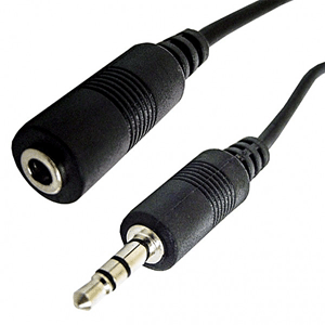 2.5mm Mini Extension Audio Cable, Stereo Plug to Jack, Shielded | 55-920-100 Calrad Electronics