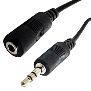 2.5mm Mini Extension Audio Cable, Stereo Plug to Jack, Shielded | 55-920-50 Calrad Electronics