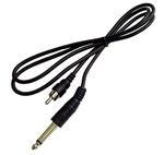 Calrad Electronics 55-922 Adapter Cable w/ RCA Male Plug to 1/4" Mono Plug 3' Long