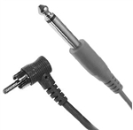 Calrad Electronics 55-922-RT Adapter Cable w/ Right Angle RCA Male Plug to 1/4" Mono Plug 3' Long