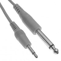 Calrad Electronics 55-948 Audio Cable w/ 3.5mm Mono Plug to 1/4" Mono Plug 6' Long