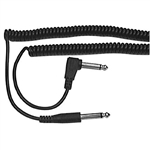 Calrad Electronics 55-957 Coiled Guitar Cable 1/4" Mono Plug to Right Angle 1/4" Mono Plug - Extends 15ft.