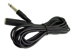 Calrad Electronics 55-960 Microphone Extension Cable w/ 1/4" Mono Plug to 1/4" Mono Jack Black 25' Long