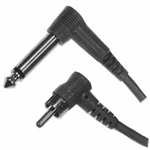 Calrad Electronics 55-970 Cable w/ 1/4" Right Angle Mono Plug to Right Angle RCA Male Plug - 6 ft.