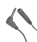 Calrad Electronics 55-973 Audio Cable w/ Right Angle 1/4" Mono Plug to 1/4" Mono Inline Jack 6' Long