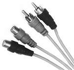 Calrad Electronics 55-991 Stereo Cable w/ (2)  RCA Male Plugs to (2) RCA Female Jacks - 10' Long