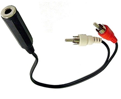 Calrad Electronics 55-997 Y Adapter Cable w/ 1/4" Stereo Jack to Dual RCA  Plugs