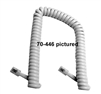 Calrad 70-445 Modular Handset Coil Cord Plugs Each End 6' Long Ivory