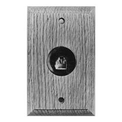 Calrad 70-535 Solid Oak Wall Plate 4 Wire Single Jack