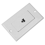 Calrad 70-571-ID Flush Mount Modular Wall Plate Single 6 Wire Ivory Decora