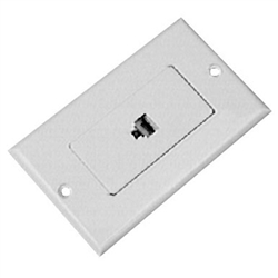 Calrad 70-571-ID Flush Mount Modular Wall Plate Single 6 Wire Ivory Decora