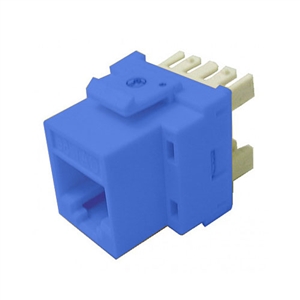 72-102-BU-E Calrad Keystone Jack, CAT5e RJ45 Connector UL 350 MHz - Blue