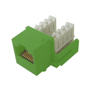 72-102-GN-E90 Calrad Keystone Jack, CAT5e RJ45 Connector UL 350 MHz Type 90 degree - Green