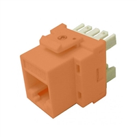 72-102-OR-E Calrad Keystone Jack, CAT5e RJ45 Connector UL 350 MHz - Orange