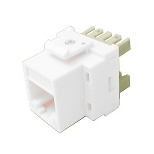 72-102-WH-E Calrad Keystone Jack, CAT5e RJ45 Connector UL 350 MHz - White