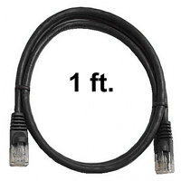 72-110-1-BK Calrad Ethernet Cable, CAT5e RJ45 350 MHz Snagless Black, 1 Ft. Long | Calrad Electronics