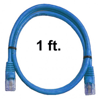 72-110-1-BU Calrad Ethernet Cable, CAT5e RJ45 350 MHz Snagless Blue, 1 Ft. Long | Calrad Electronics