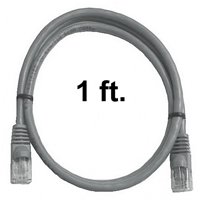 72-110-1-GY Calrad Ethernet Cable, CAT5e RJ45 350 MHz Snagless Gray, 1 Ft. Long | Calrad Electronics