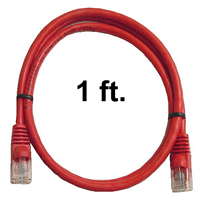 72-110-1-RD Calrad Ethernet Cable, CAT5e RJ45 350 MHz Snagless Red, 1 Ft. Long | Calrad Electronics
