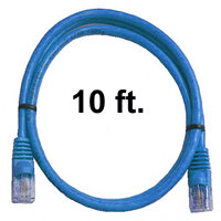 72-110-10-BU Calrad Ethernet Cable, CAT5e RJ45 350 MHz Snagless Blue, 10 Ft. Long | Calrad Electronics