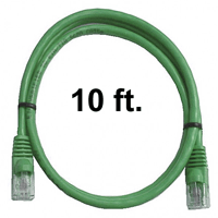 72-110-10-GN Calrad Ethernet Cable, CAT5e RJ45 350 MHz Snagless Green, 10 Ft. Long | Calrad Electronics