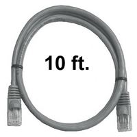 72-110-10-GY Calrad Ethernet Cable, CAT5e RJ45 350 MHz Snagless Gray, 10 Ft. Long | Calrad Electronics