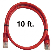 72-110-10-RD Calrad Ethernet Cable, CAT5e RJ45 350 MHz Snagless Red, 10 Ft. Long | Calrad Electronics