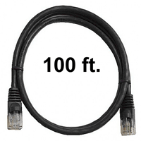 72-110-100-BK Calrad Ethernet Cable, CAT5e RJ45 350 MHz Snagless Black, 100 Ft. Long | Calrad Electronics