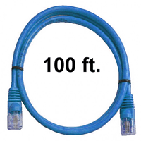 72-110-100-BU Calrad Ethernet Cable, CAT5e RJ45 350 MHz Snagless Blue, 100 Ft. Long | Calrad Electronics